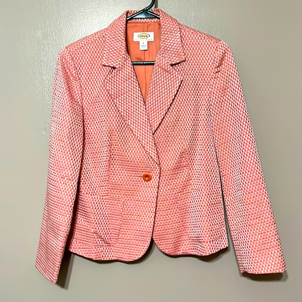 Vintage Talbots size 8 petite pink/salmon blazer
